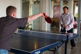 Taking a ping pong break