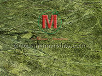 Rainforest green marble tiles from http://maxanerslate.com/rainforest-green-marble-fancy-green/