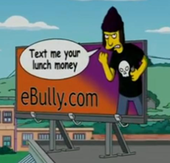 eBully.com billboard in "The Simpsons"