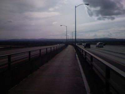 Biking on hwy 205.JPG